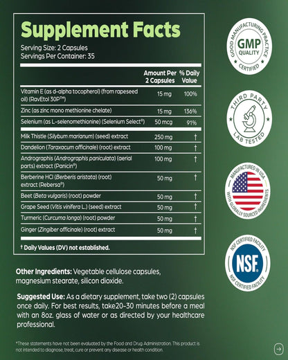 Liver Fórmula Premium con 11 Ingredientes Naturales